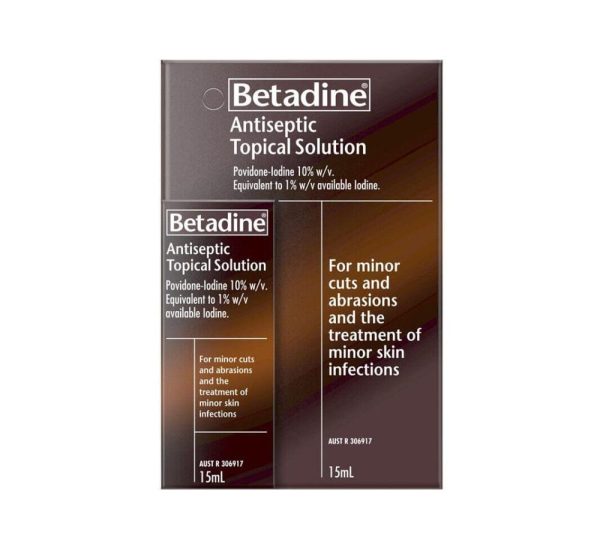 Betadine Antiseptic Topical Solution For Minor Abrasions & Skin Infection 15ml