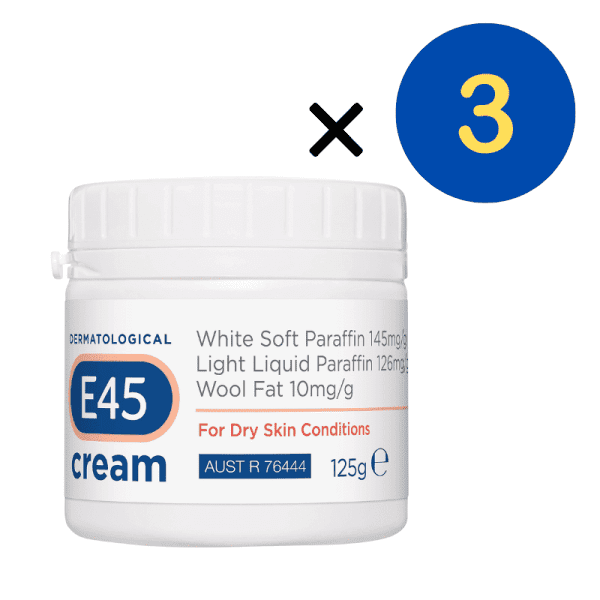 E45 Dermatological Cream Skin Care Tube For Dry Skin Condition, Non-Greasy 125g