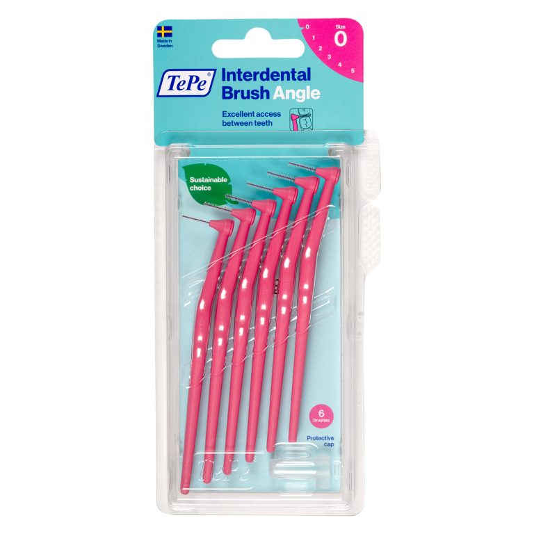 TEPE Interdental Brush Angle Pink Pack (ISO 0) 6 Pack