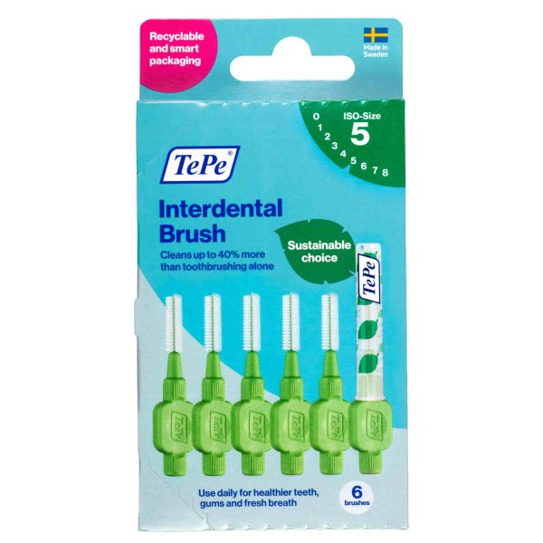 Tepe Interdental Brush 0.8Mm Green 6 Pack