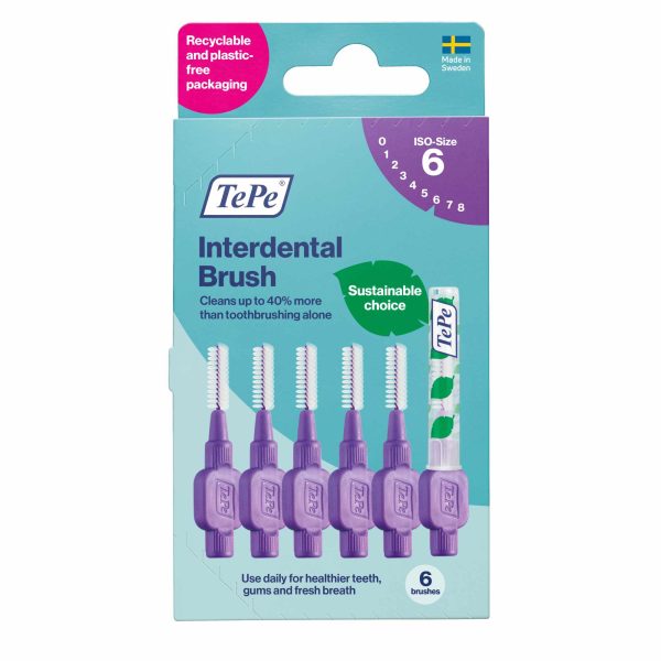 Tepe Interdental Brush 1.1Mm Purple 6 Pack
