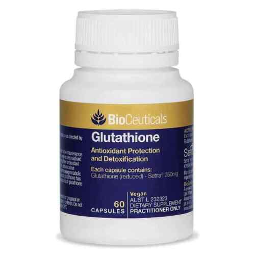 Bioceuticals Glutathione 60 Capsules Antioxidant Detoxification Immune Function