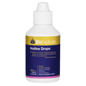Bioceuticals Iodine Drops 50ml Oral Liquid Healthy Thyroid Gland Function Vegan