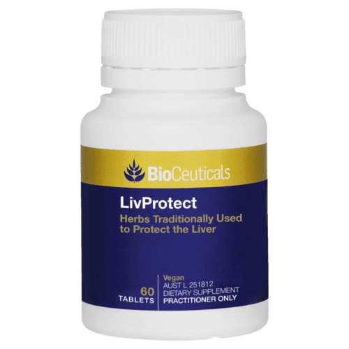 BioCeuticals LivProtect 60 Tablets Healthy Liver Function Milk Thistle Vegan Main Image