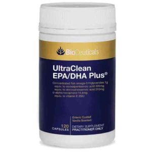 Bioceuticals Ultraclean Epa/Dha Plus 120 Capsules Omega - 3 Odourless Fish Oil