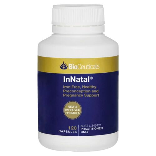 Bioceuticals Innatal 120 Capsules Iron Free Healthy Preconception Pregnancy