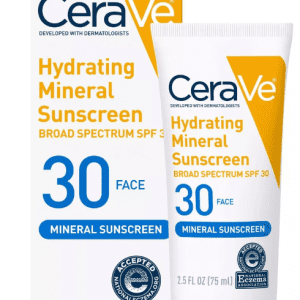 2* Cerave Hydrating Mineral Sunscreen SPF 30 75ml