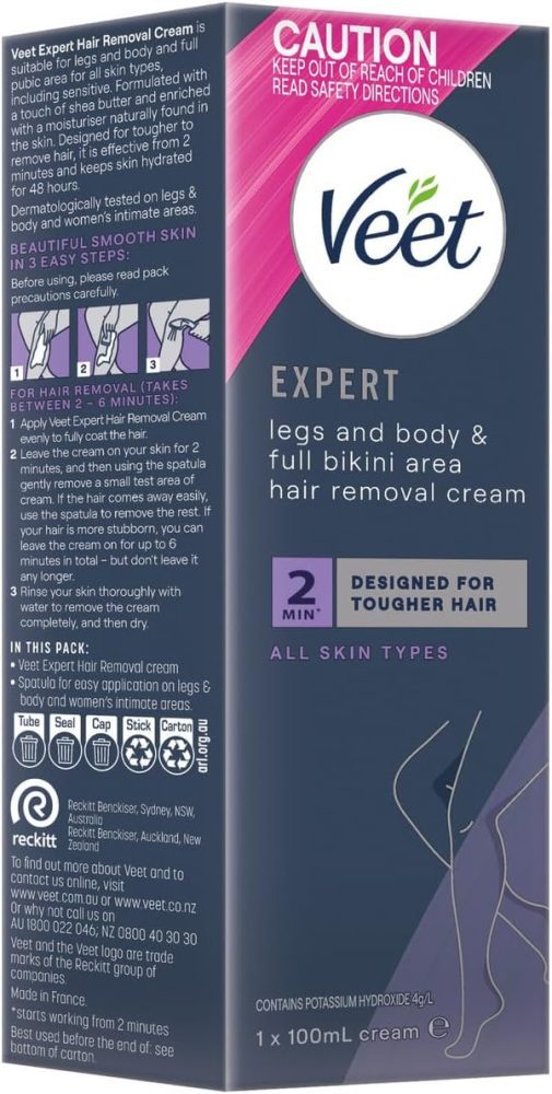 Veet Expert Legs and Body & Full Bikini Hair Removal Cream 100mL