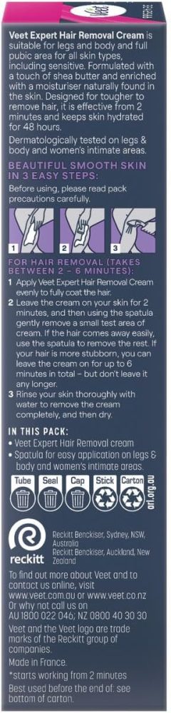 Veet Expert Legs and Body & Full Bikini Hair Removal Cream 100mL