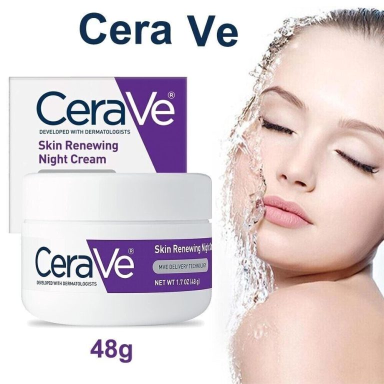 Cerave Skin Renewing Night Cream, Moisturizing Face Cream With Niacinamide 1.7Oz
