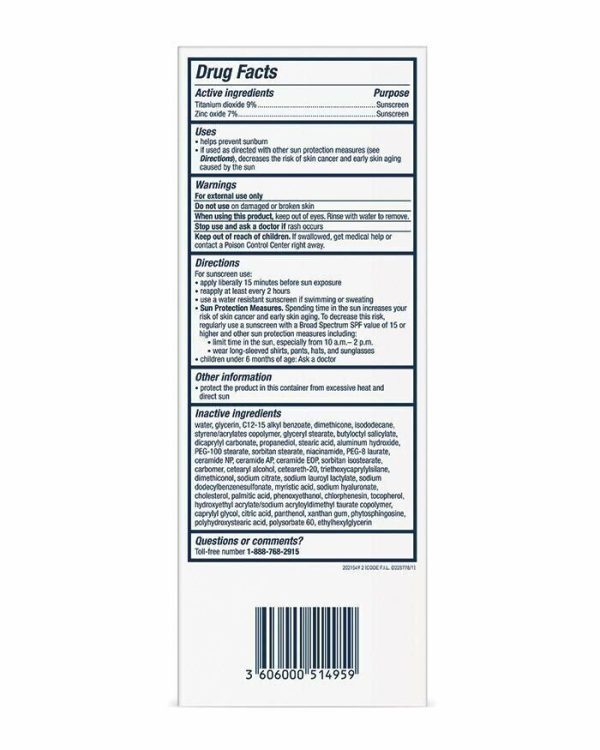 2* Cerave Hydrating Mineral Sunscreen Face Lotion SPF 50 75ml