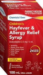Chemists' Own Children's Hayfever & Allergy Relief Syrup 100mL