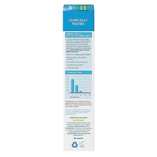 Dermal Therapy Anti - Itch Soothing Cream Calms Relieves And Soothes Itchy Skin Within Minutes 85G