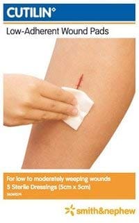 3* Cutilin Wound Pad 5X5cm 5Pack