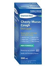 Chemists' Own Chesty Mucus Relief Forte Bottle 200mL