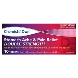 Chemists' Own Stomach Ache & Pain Double Strength Tablets 10