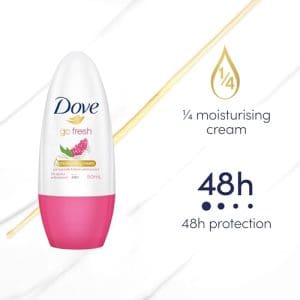 6* Dove Go Fresh Deodorant Roll On Pomegranate & Lemon Verbena 50ml (packaging may vary) - Image 5
