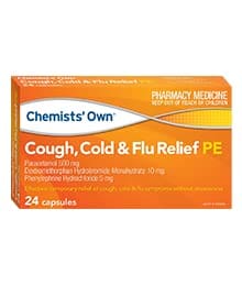Chemists' Own Cough, Cold & Flu Relief PE Caps 24