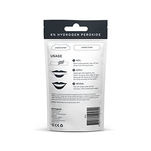 Dentagenie Professional Teeth Whitening Strips Only 30 Minutes A Day For Tooth Whitening Perfection Strong 6 Hydrogen Peroxide Gel For Whiter Teeth 28 Moldable Upper And Lower No Slip White Strips
