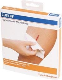 3* Cutilin Low - Adherent Wound Pads 10X10cm Pack Of 5
