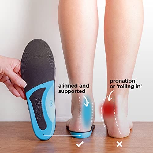 Synxsole Shoe Insoles For Kids As Seen On Shark Tank - Plantar Fasciitis Arch Support Shoe Inserts For Kids Gentle Support Stability - Small Size 9 - 11