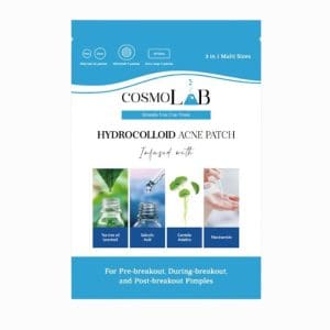 COSMOLAB Hydrocolloid Acne Patch Mixed Value Pack 36 Dots  2 XXL Patches and 9 Micro Dart Patches