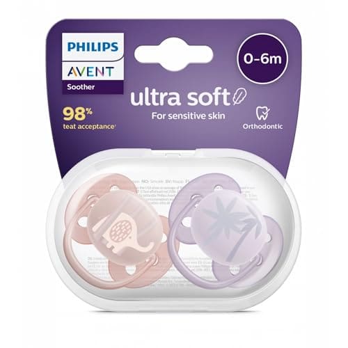 Philips Avent Ultra Soft Soother 0 - 6 Months Plain 2 Pack