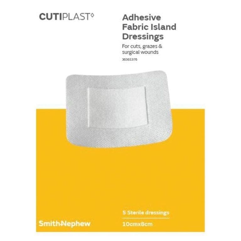 Cutifilm Cutiplast Sterile Wound Pad Plaster Dressings 10 cm X 8 cm Size Pack Of 5