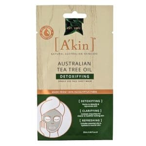 A'Kin Australian Tea Tree Oil Detoxifying Face Sheet Mask 20ml