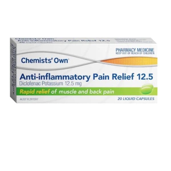 Chemists' Own Anti-inflammatory Pain Relief 12.5mg Liquid Caps 20