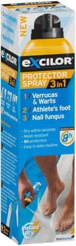 Excilor 3 – In – 1 Protector Spray – Anti – Fungal Nail Treatment – Water Resistant – Nail Fungus Treatment And Warts Treatment For External Use Only 100ml