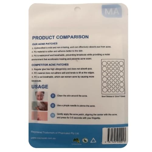 COSMOLAB Hydrocolloid Acne Patch AM for Day Time Use Value Pack 72 Patches