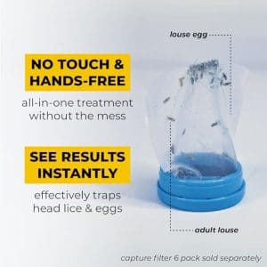 V - Comb A1 Rechargeable Chemical - Free Head Lice Eggs Suction Comb W 4 Capture Filters - Image 4