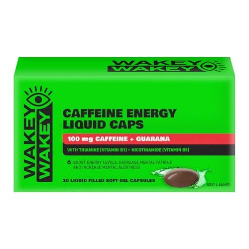 Wakey Wakey Caffeine Energy Liquid Caps 20 pack