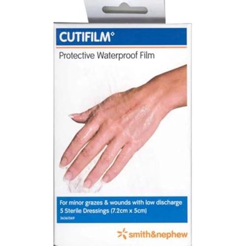 Cutifilm Protective Waterproof Film Sterile Plaster Dressings 7 2 cm X 5 cm Size Pack Of 5