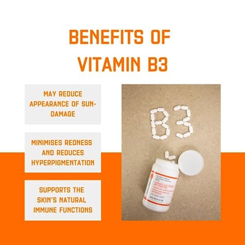 SolarcareB3 High Dose Vitamin B3 Niacinamide Tablets 500mg
