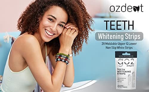Dentagenie Professional Teeth Whitening Strips Only 30 Minutes A Day For Tooth Whitening Perfection Strong 6 Hydrogen Peroxide Gel For Whiter Teeth 28 Moldable Upper And Lower No Slip White Strips