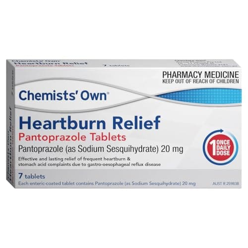 Chemists' Own Heartburn Relief Pantoprazole Tablets 20mg 7