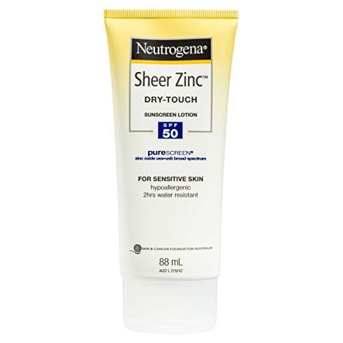 NeutrogenaÂ® Sheer Zinc Face Dry - Touch Sunscreen Lotion SPF50 88ml