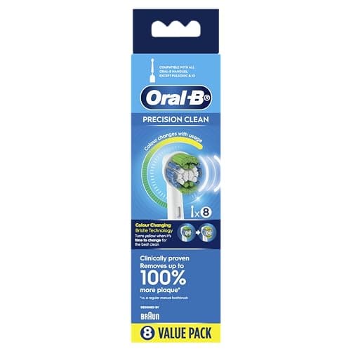 Oral - B Precision Clean Replacement Brush Heads 8 Pack