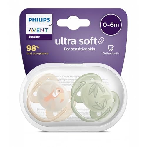 Philips Avent Ultra Soft Soother 0 - 6 Months Plain 2 Pack