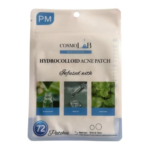 COSMOLAB Hydrocolloid Acne Patch PM for Night Time Use Value Pack 72 Patches