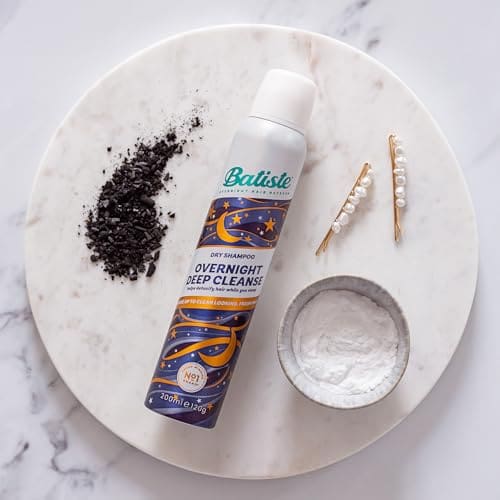 Batiste Overnight Deep Cleanse Dry Shampoo - Detoxify Your Hair While You Sleep - Refresh Reclaim Your Morning - No White Residue - Long - Lasting Freshness - Hair Care - 200ml