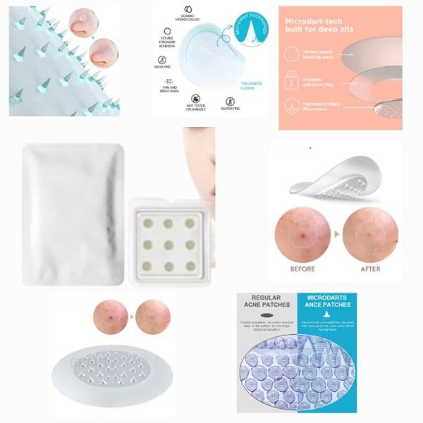 COSMOLAB Hydrocolloid Acne Patch Mixed Value Pack 36 Dots  2 XXL Patches and 9 Micro Dart Patches