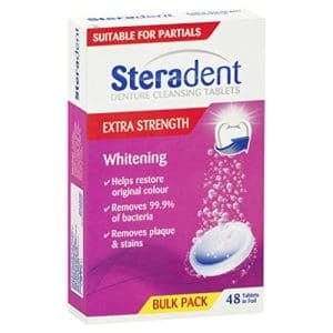 Steradent Whitening Tablets Extra Strength 48 Pack - Image 6