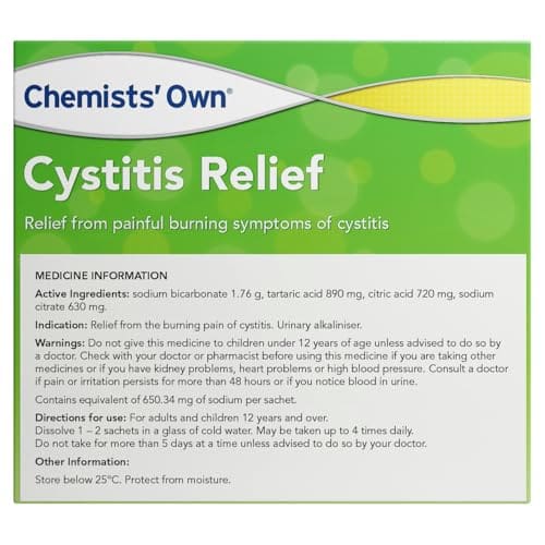 Chemists' Own Cystitis Relief Sachets 4g 28