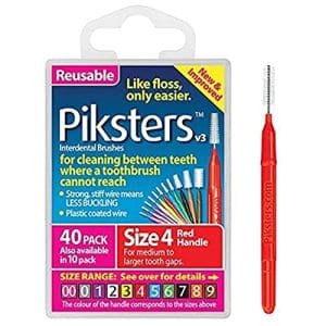 Piksters® Interdental Brushes Red Size 4 40 Pack