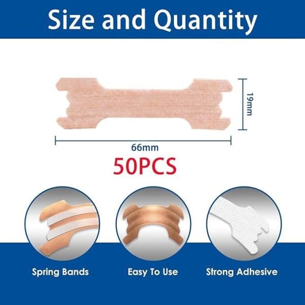 COSMOLAB Nasal Strips 50 Pcs S M Clear Valued Pack Improve Sleep Quality Relieve Nasal Congestion Reduce Snoring Mouth Breathing Support For Allergies Colds Deviated Septum S Better Breathing
