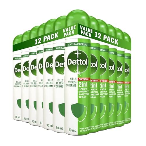 12* Dettol 2 In 1 Hand And Surface Sanitiser Spray 90ml