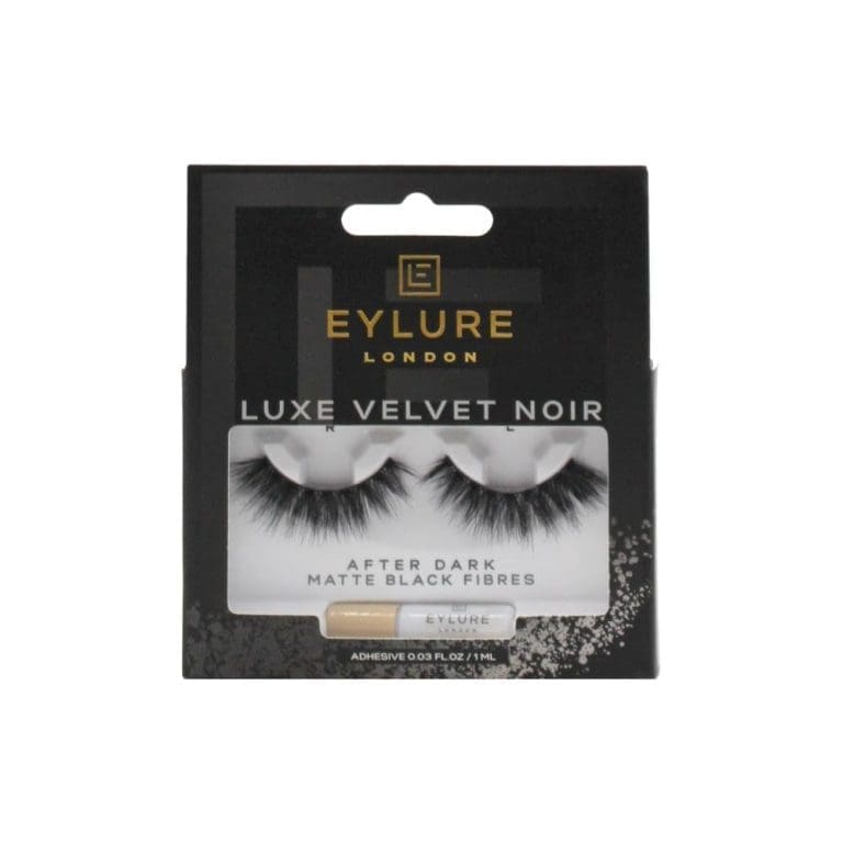 Eylure London Luxe Velvet Noir Eyelashes After Dark Matte Black Fibres